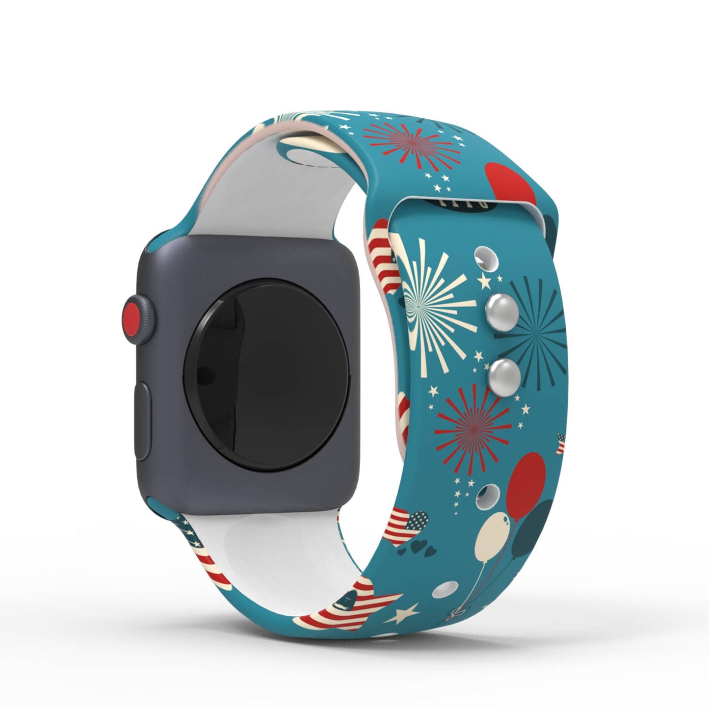 4th of July American Flag Apple Watch Silicone Band Striped