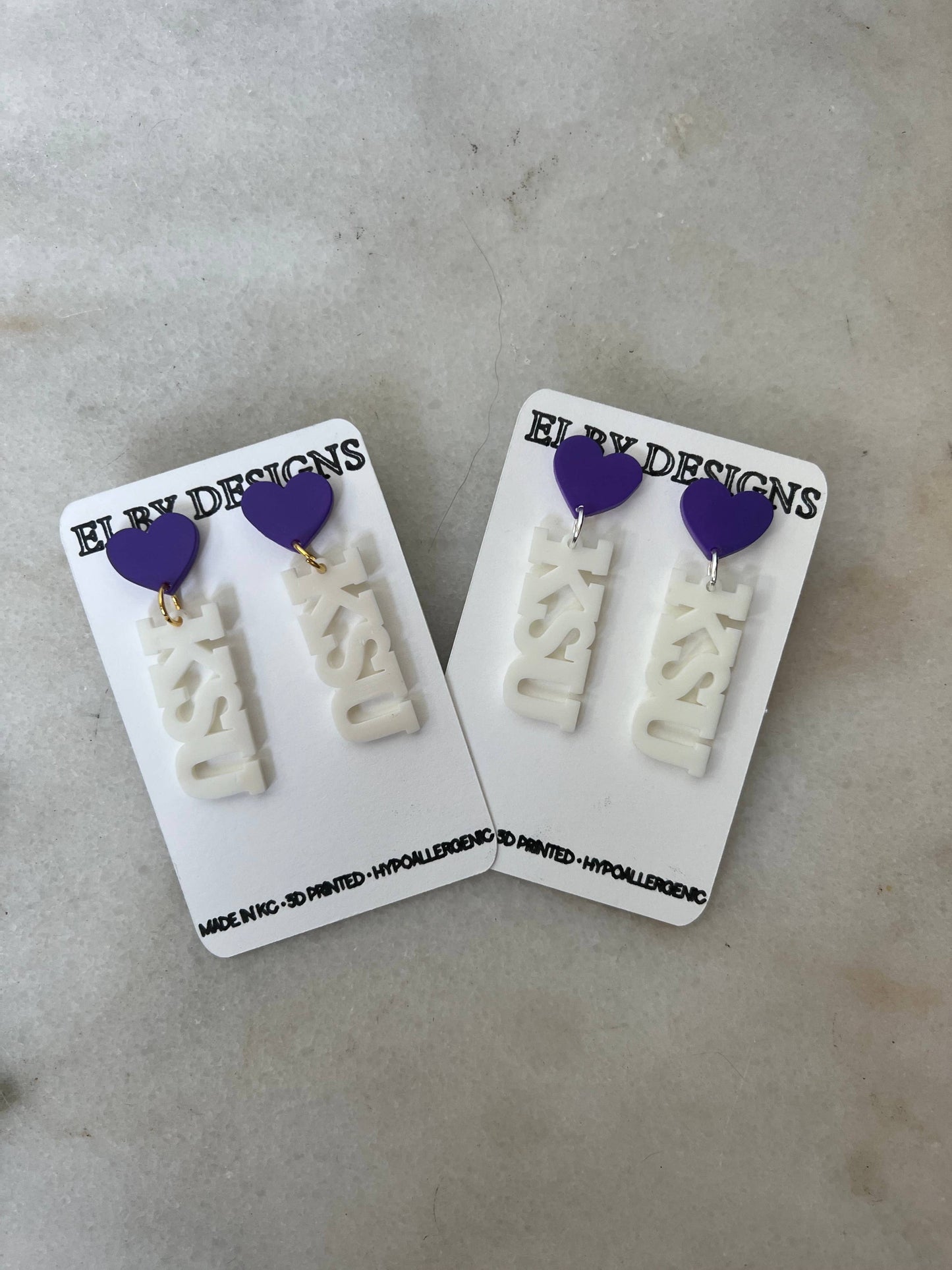 KSU Earrings, Kansas State Earrings, Team Earrings