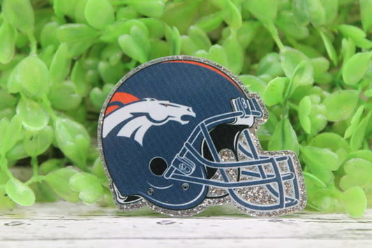 Bronco Football Helmet Badge Reel