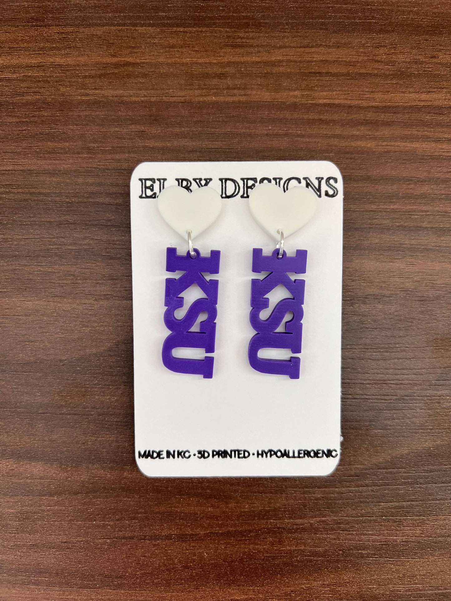 KSU Earrings, Kansas State Earrings, Team Earrings