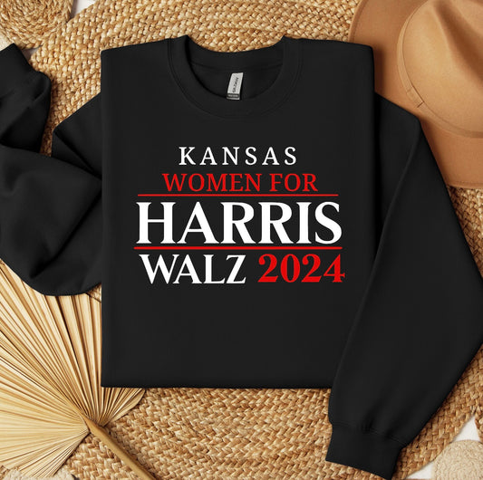 Kansas Women for Harris/Waltz Graphic T-shirt