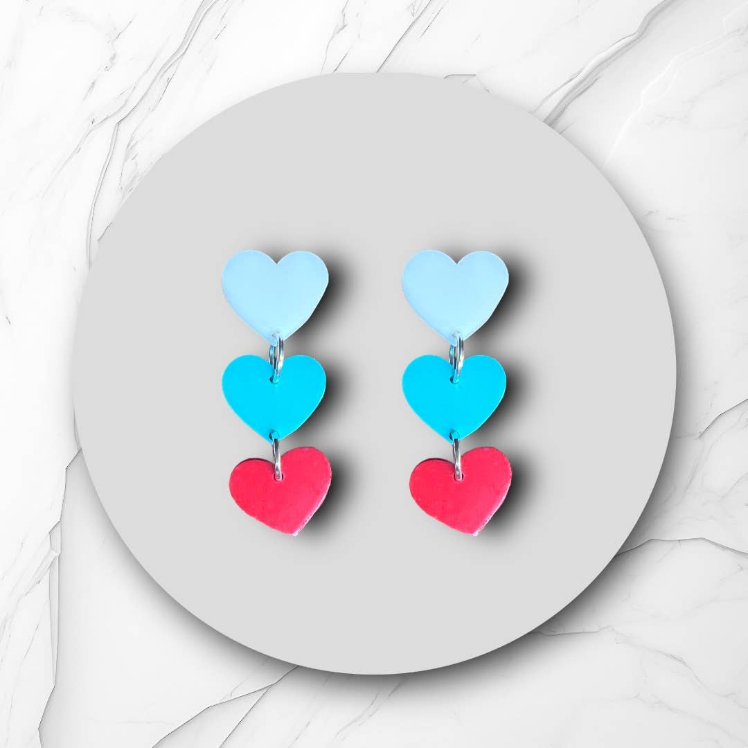 KC Current or Shawnee Heights High SchoolHeart Earrings