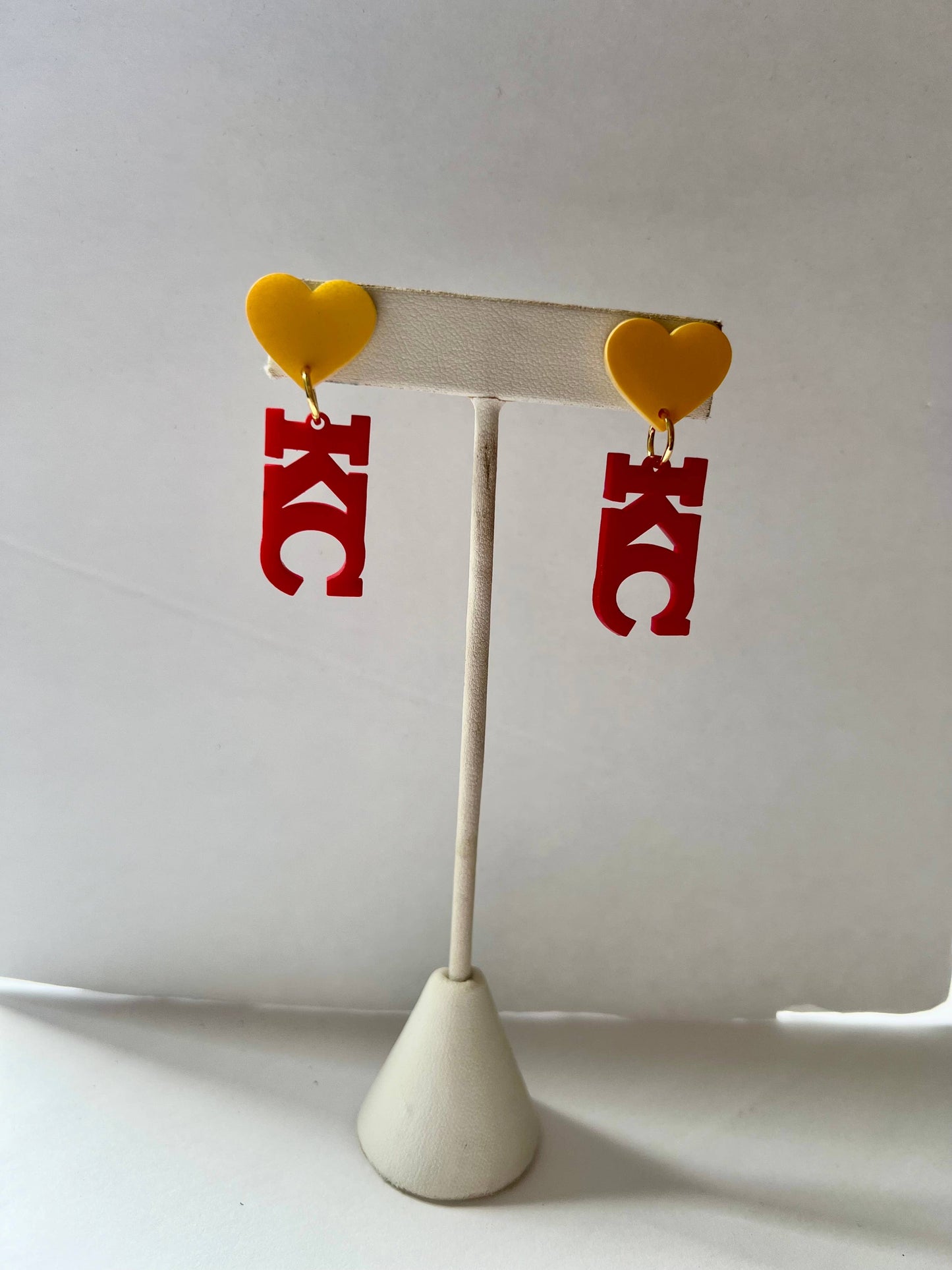 KC Letter Earrings, Kansas City Earrings, Chiefs Earrings