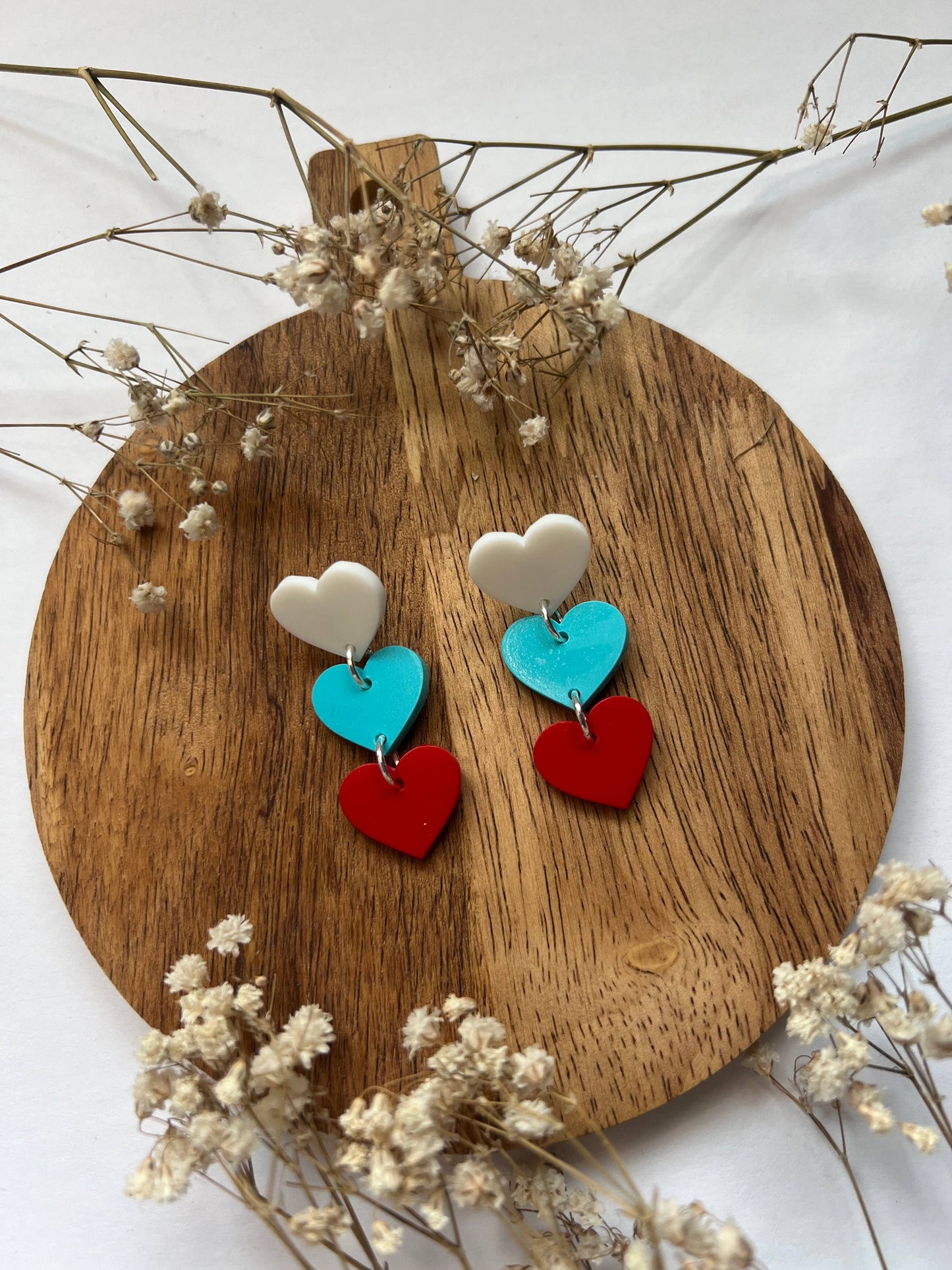 KC Current or Shawnee Heights High SchoolHeart Earrings