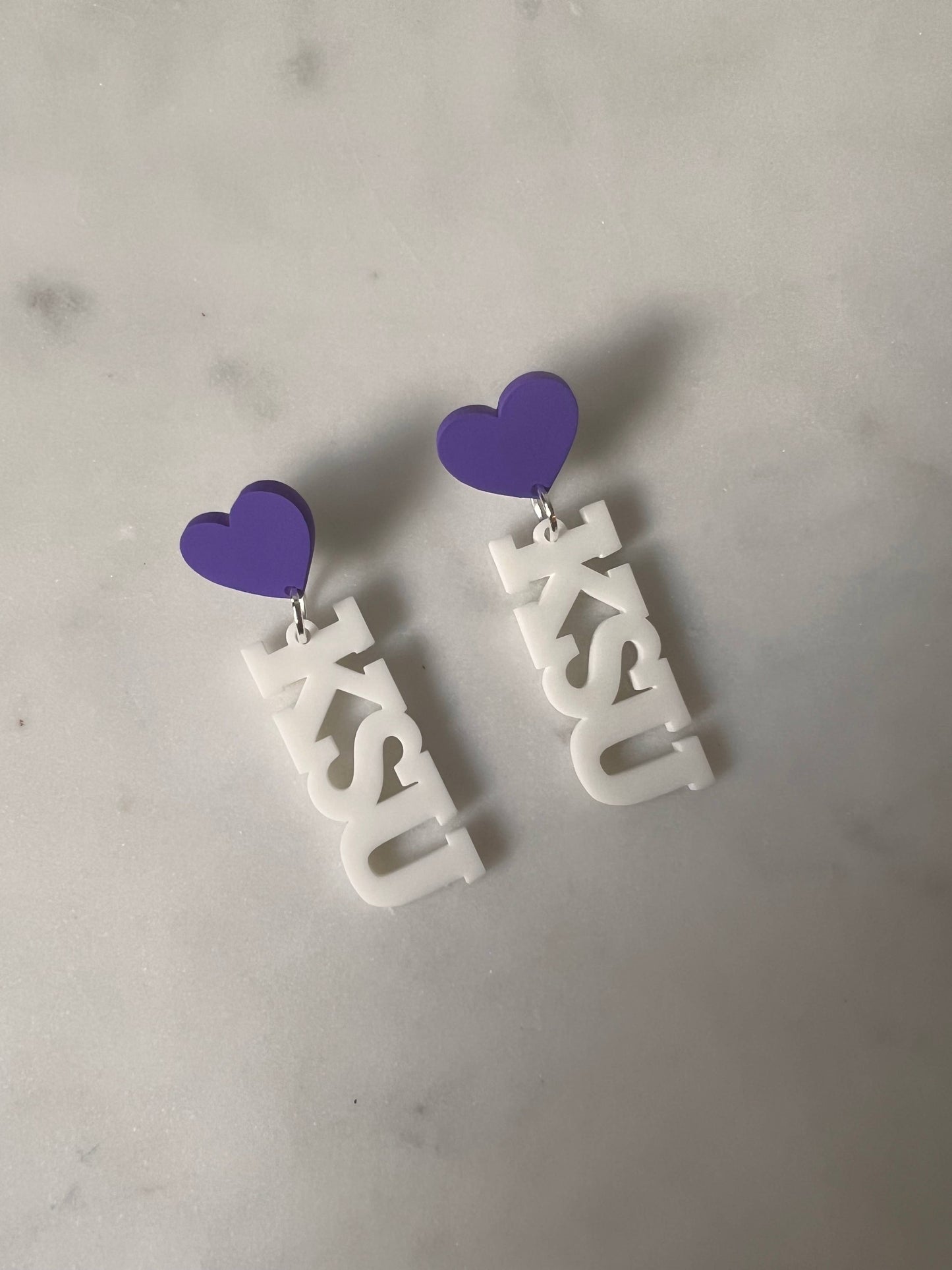 KSU Earrings, Kansas State Earrings, Team Earrings