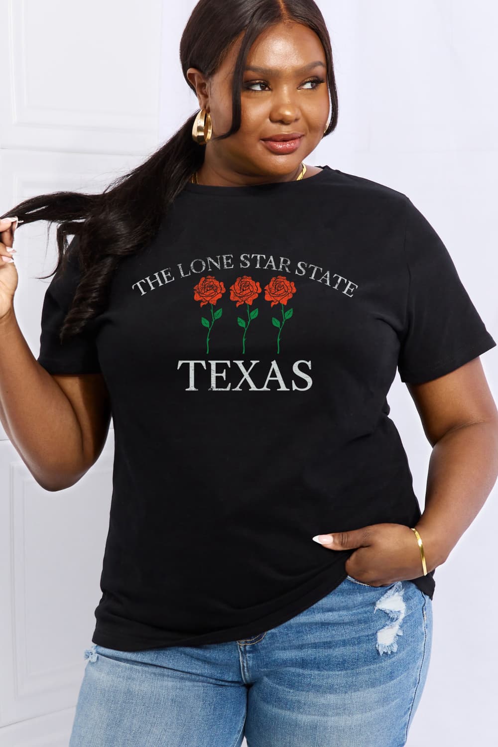 Simply Love Full Size THE LONE STAR STATE TEXAS Graphic Cotton Tee