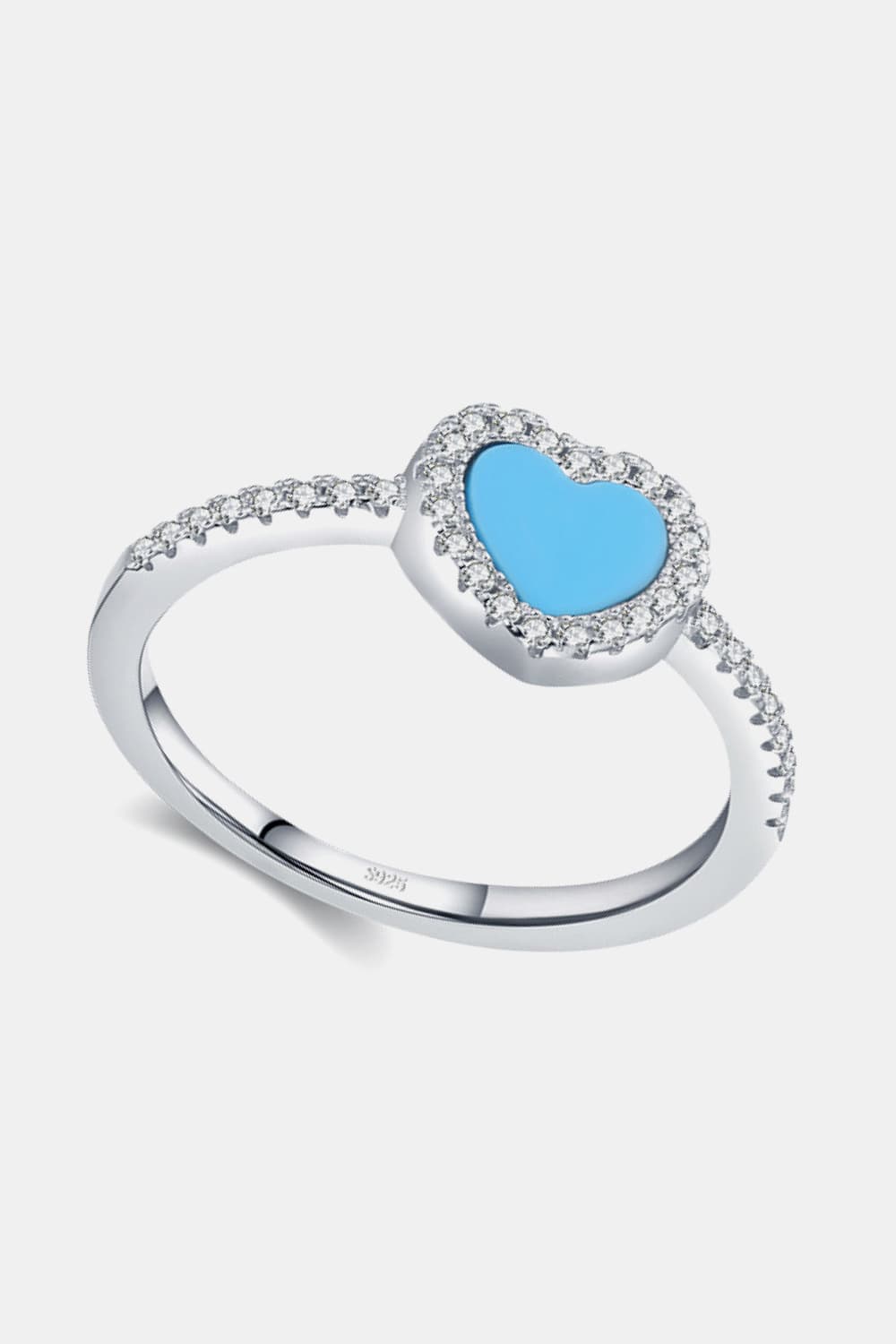 925 Sterling Silver Artificial Turquoise Ring