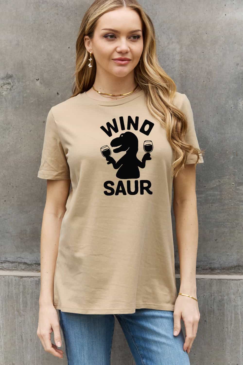 Simply Love Full Size WINOSAUR Graphic Cotton Tee