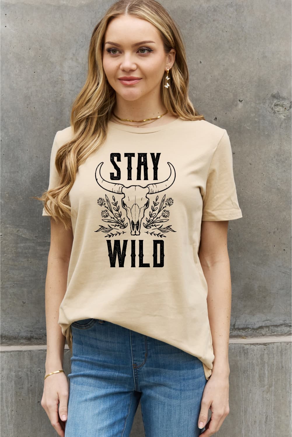 Simply Love Full Size STAY WILD Graphic Cotton Tee