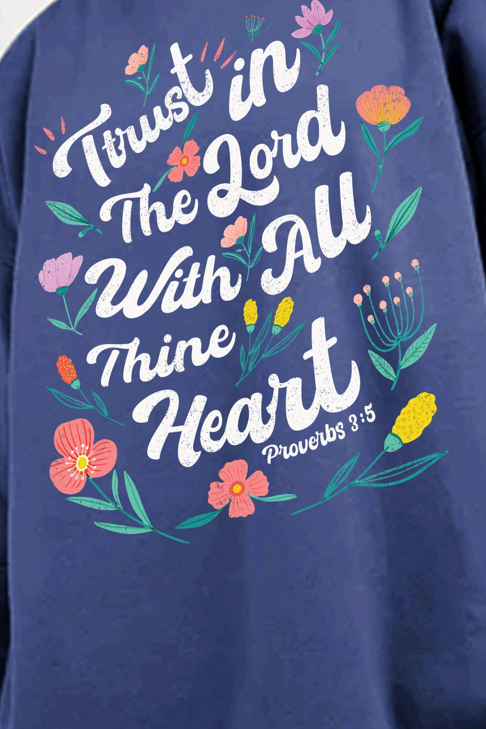 Simply Love Full Size Flower Slogan Graphic Sweatshirt