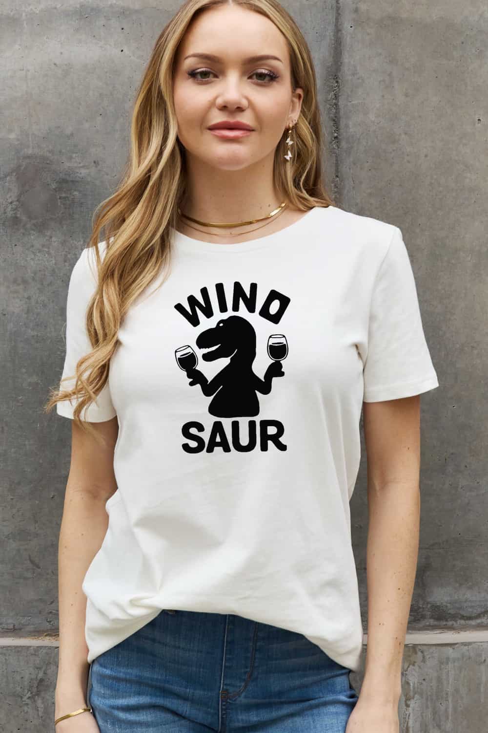 Simply Love Full Size WINOSAUR Graphic Cotton Tee